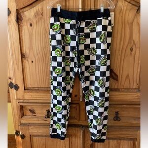 Kids Sesame Street Oscar the Grouch black green jogger pants size S - NWT
